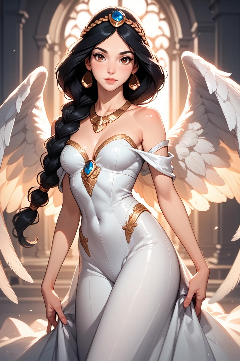 score_9, score_8_up, score_7_up, score_6_up
<lora:DisyneyJasmine:0.8>
DisyneyJasmine, 1girl, black hair, brown eyes, braid, long hair, looking at viewer, low light, dramatic lighting, darkness, wings, angel wings on back