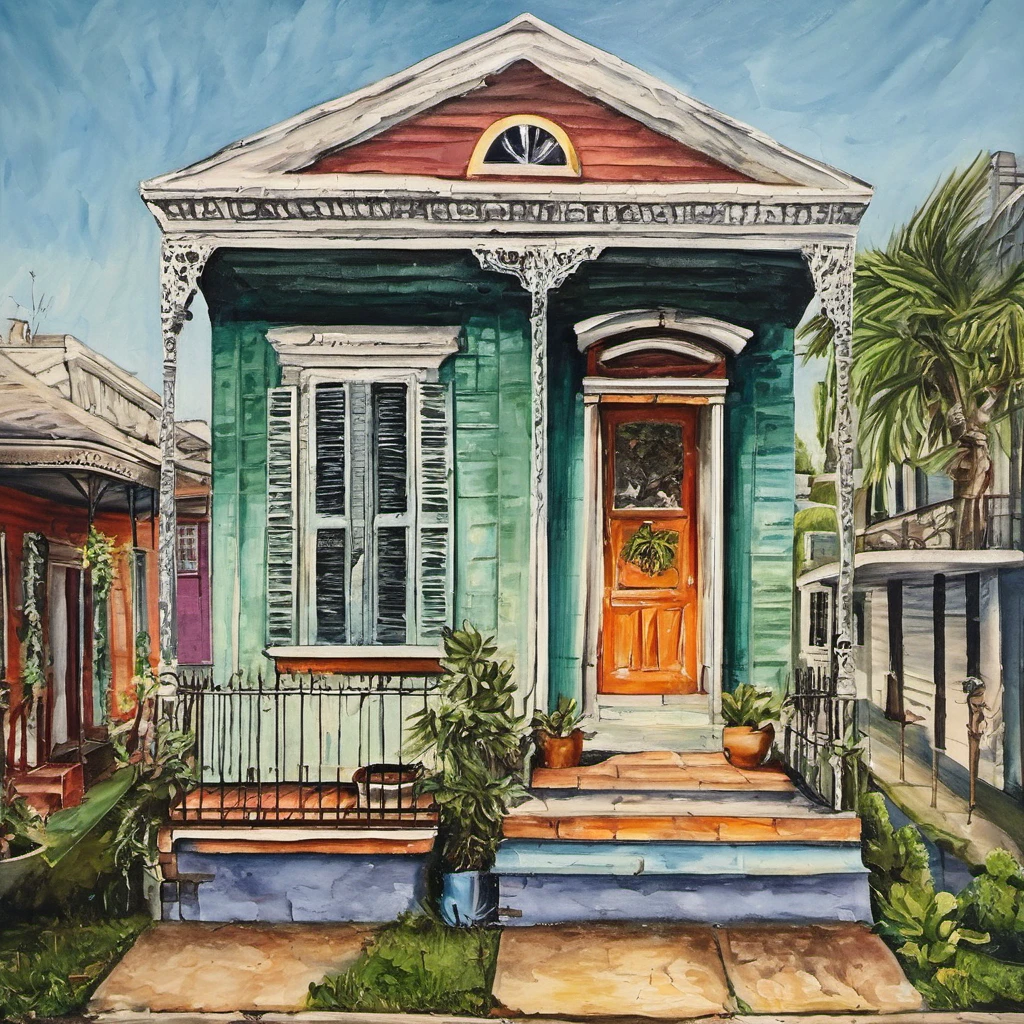 traditional media,  shotgun house, New Orleans,  <lora:New_Orleans:.8> m17754p