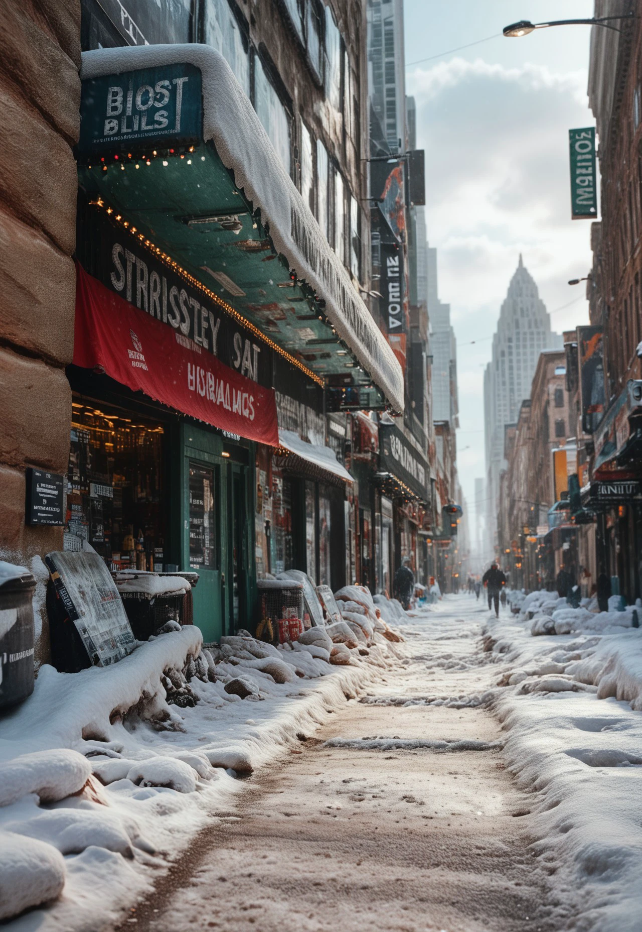 m1dw3st, (realistic photograph:1.3) of downtown Minneapolis in the (middle of winter:1.2), showcasing (snow-covered streets:1.4), (frosty buildings:1.3), and (people bundled up:1.2) against a backdrop of (gray skies:1.1), (downtown, Minneapolis, Minnesota), Emphasize the (crisp air:1.2) and (urban atmosphere:1.3), inspired by the works of (Andreas Gursky:1.4) and (Edward Burtynsky:1.3), score_9, score_8_up, score_7_up, score_6_up, score_5_up, score_5_up, score_4_up