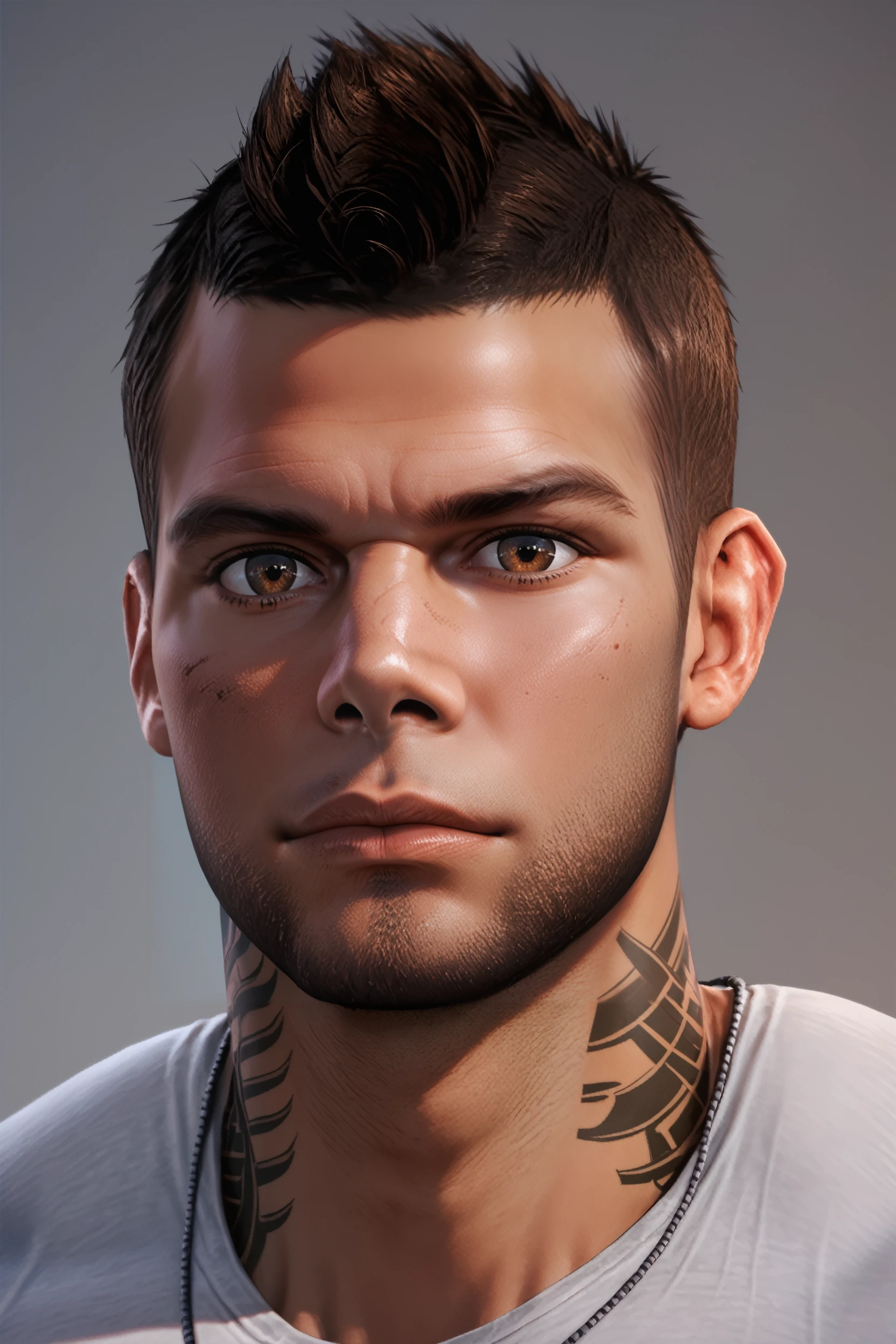 score_9, score_8_up, score_7_up,
<lora:MEJamesV:1.0>
MEJamesV, 1boy, brown hair, brown eyes, muscular, tattoo, looking at viewer, portrait