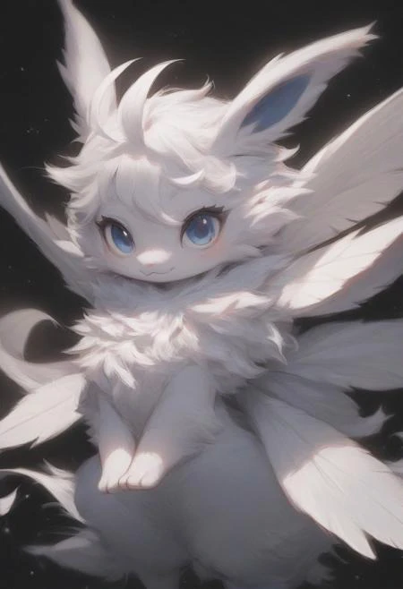 (by Ricegnat, By Bebebebebe, by Prrrrrrrmine, By Dagasi), (Tuni, front view, sit, Close your eyes, sleep:1.25), (Shaking the single-haired dragon, Chibi, spread wing, blue scarf:1.3), (fluffy, White body, wing, blue eyes, round eyes, blue antenna, feather antenna, white claws:1.25), Take a break, (sheet, bedroom, inside, plant, window:1.25), Detailed background, depth of field, shadow, sunlight, ภาพshadowโดยรอบ, Backlight, Masterpiece, best quality, ultra realistic, 4k, 2k, (Highly detailed:1.25)