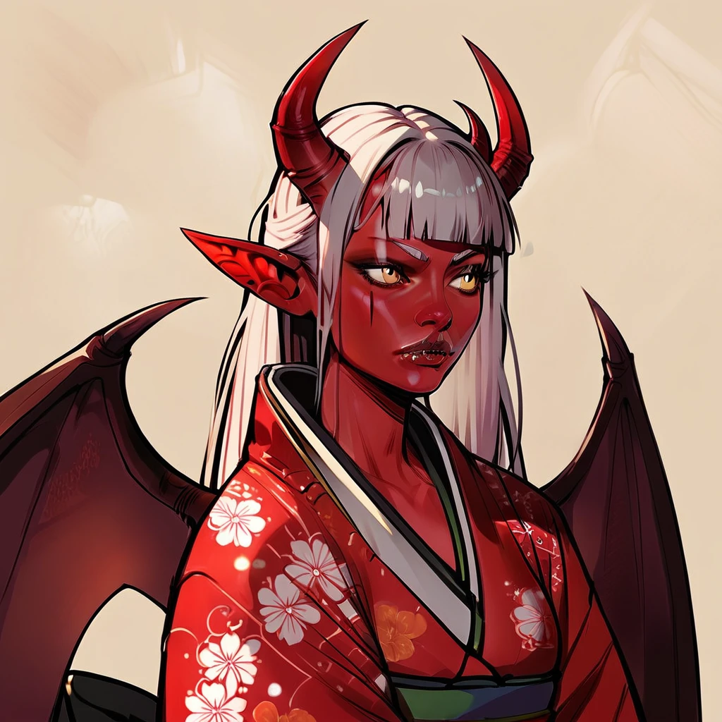 (masterpiece, best quality:1.2), (detailed skin, skin texture), best quality, ((intricate detail:1.2)), highres, black outline, reflective floor, reflective material, monochrome, red, depth of field, 
1girl, elf, perfect face, perfect eyes, large breasts, yellow eyes,red eyes, blonde hair, very long twintails,very long hime cut, straight hair, from below, looking at another, crossed legs,on stomach, parted lips, (glowing eyes:1.5), 
blush, cleavage, castle, thick thighs, skindentation, see-through, jewelry, beautiful night scenery, night sky, star \(sky\), fantasy castle, village, mountainous horizon, (mist, fog:1.2), red moon, blood moon, blood on face, skindentation, see-through, vampire, fang, miyamoto musashi \(fate\), gold jewelry, eye trails, eye trail, holding naginata, naginata, sweat, revealing clothes, east asian architecture, torii, japanese text, upper body, close-up, see-through, light freckles, whisker markings, spider lily,