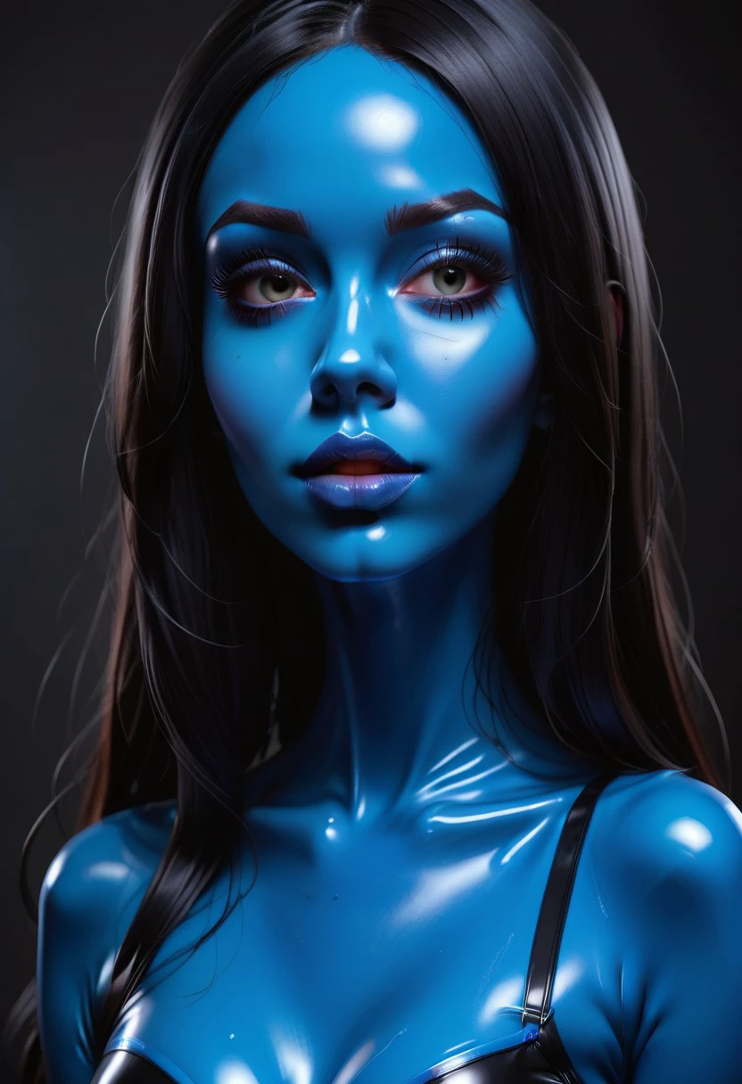Highly detailed, Realistic, fine fabric detail
1girl, slimegirl, monster girl, blue skin, , transparent skin, fantasy cave
absurdres, highly-detailed, best quality, masterpiece, very aesthetic,