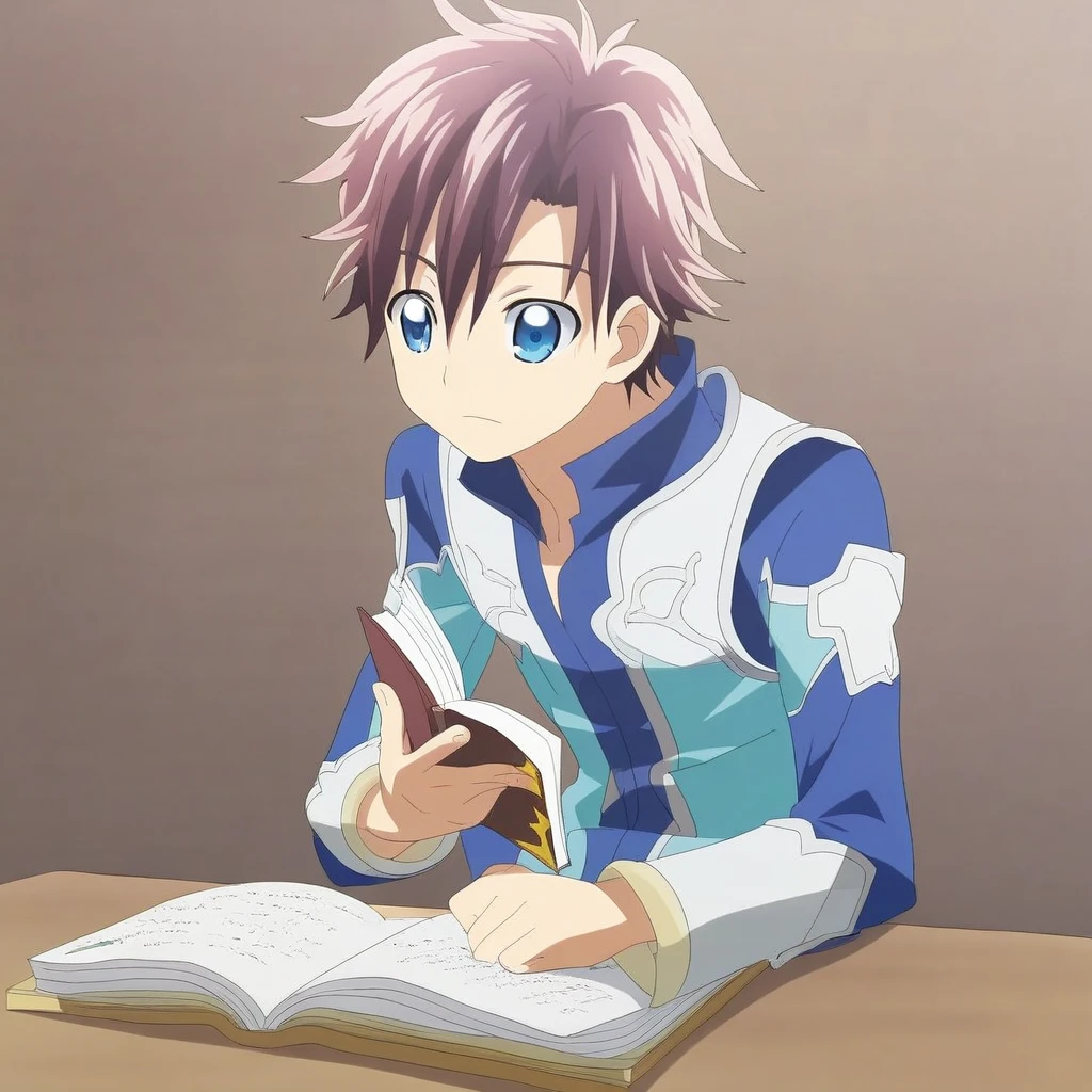 Masato_Sendou, boy, reading Manga, high quality, (masterpiece), (solo)