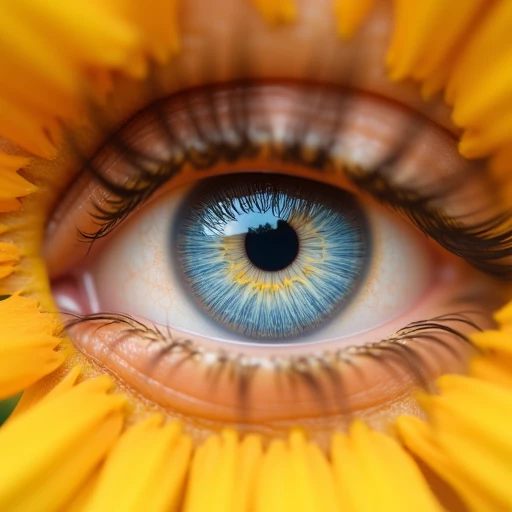 ,A laser beam shoots out of the pupil，refraction，Super Realism，The retinal structure is clear，Psychedelic rock author：Zdzislaw Bieksinski、big eyes、Red Moon