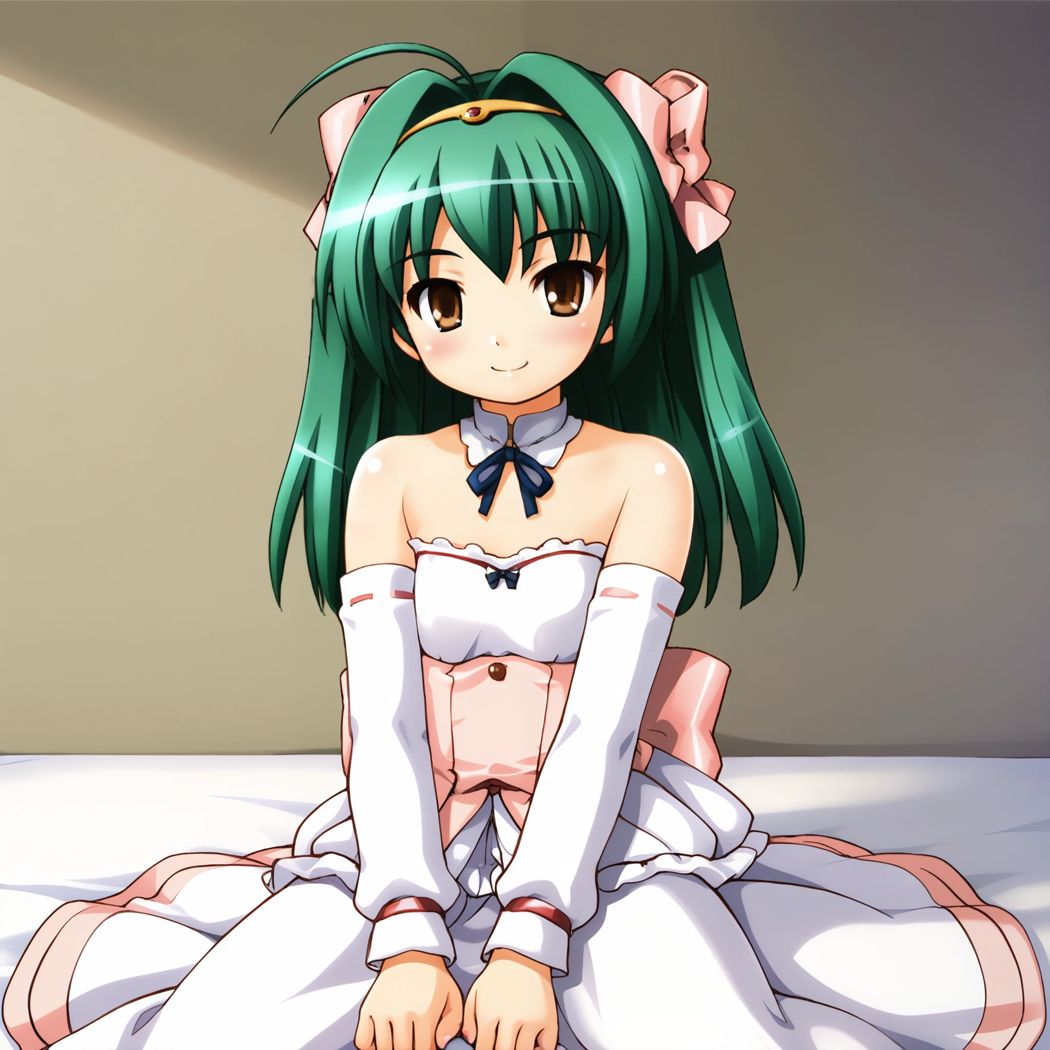 1girl,solo,(cowboy shot),standing,(green hair:1.2),long hair,pig tails,hair ornament,hair flower,(blue eyes:1.2),(makeup:1.2),(beautiful fingers:1.6),(perfect anatomy:1.6),(arms_behind_back:1.6),(cold_shoulder:1.2),BREAK,(pink hanfu:1.4),(pink leotard:1.6),(leather lace glossy silk lamé:1.6),(latex luster shiny glossy metallic:1.6),(shiny_clothes:1.6),(medium breasts:1.2),beautiful breasts,masterpiece,best quality,(Ultra high definition eyes:1.2),8k,(Beautiful detailed eyes:1.2),(Fine and beautiful eyes:1.2),(pretty eyes:1.2),finely detail,extremely CG, absurdres,high resolution,illustration,Detailed and beautiful outlines,finely detail,high resolution,(colorful refraction:1.4,Increase saturation:1.2),beautiful lighting,dynamic lighting,closed room,black background,simple background, smile,looking at viewer,maomao,earrings,necklace,shawl,(pink thigh boots:1.4)