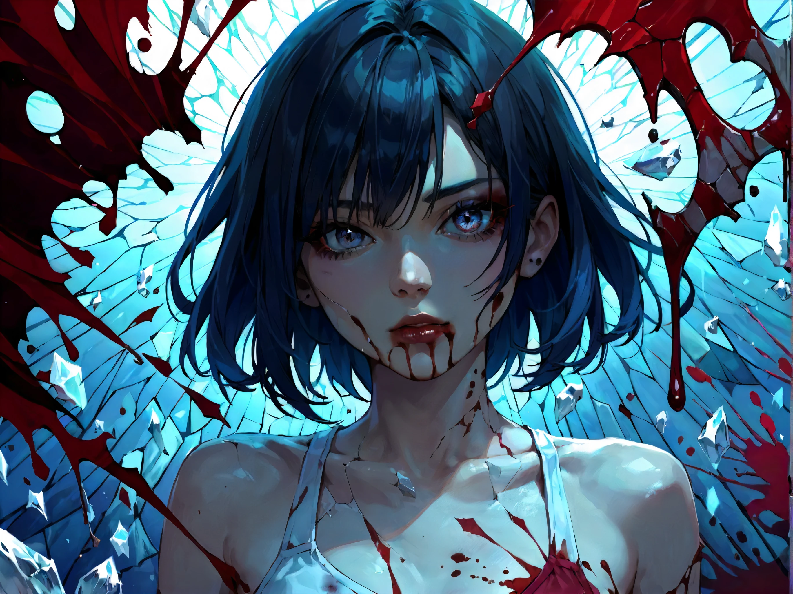 (<lora:EleBloodPonyXL:1>,broken glass,blood stained,blood splatter,smeared blood (background):1.5),(uncensored,nsfw),(score_10,score_9_up,score_8_up,score_7_up,score_6_up,source_cartoon,rating_questionable),