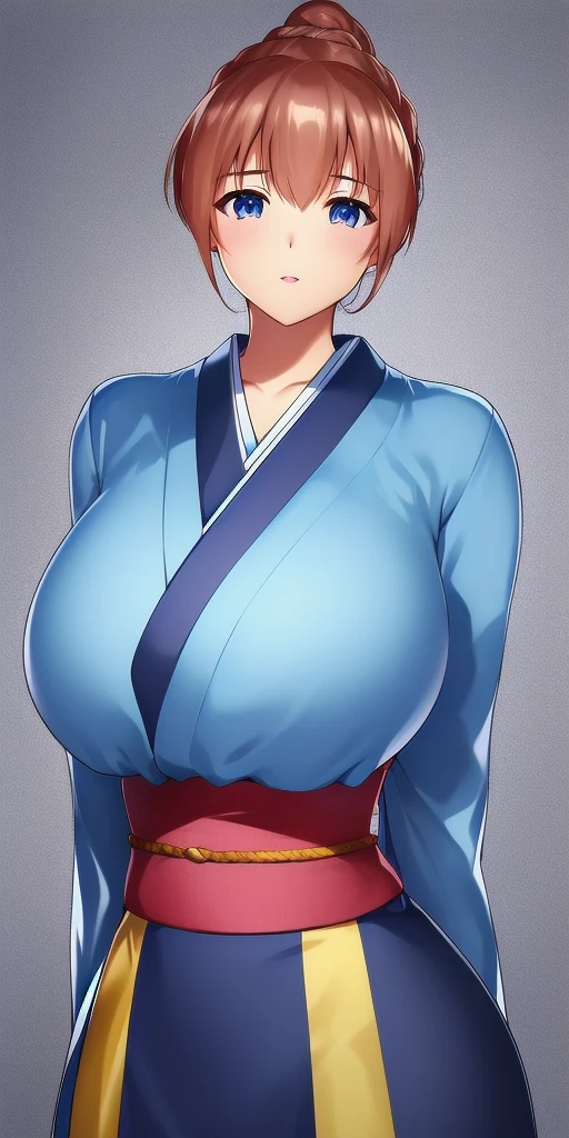 <lora:KasumiHellabunaV6:.8> kasumi_hellabuna, huge_breasts, standing, solo, arms_behind_back, starry_sky, braided_ponytail_long_braid, japanese_clothes,, masterpiece, best_quality, detailed_face, detailed_eyes, highres, beautiful, detailed, absurdres,