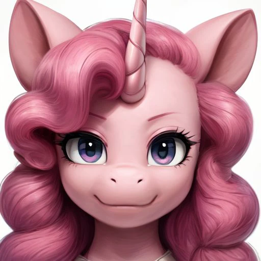 Prompt masterpiece score_9, score_8_up, score_7_up, Source furry, solo, Female character, my little pony character, Pinkie pie, anthro furry, face shot, face focus,