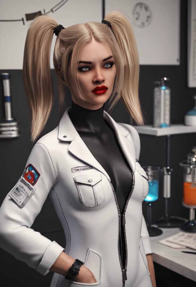 <lora:Lily-PXL:1.2> lily-PXL, lily, twintails, 3D, realistic, 1girl, solo, flustered, upper body, Studded lab coat, Crystal Briefs, Heroic Fantasy, crotch zipper, tundra, score_9, score_8_up, score_7_up, score_6_up, score_5_up, score_4_up,