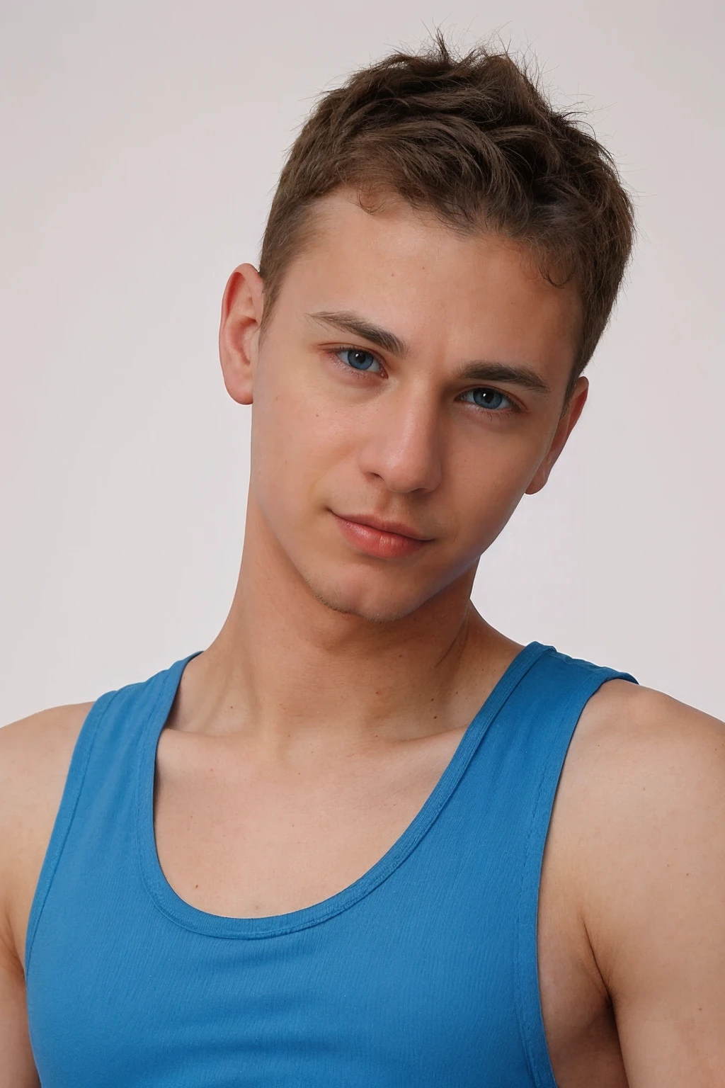 girl about 18, takes off his T-shirt