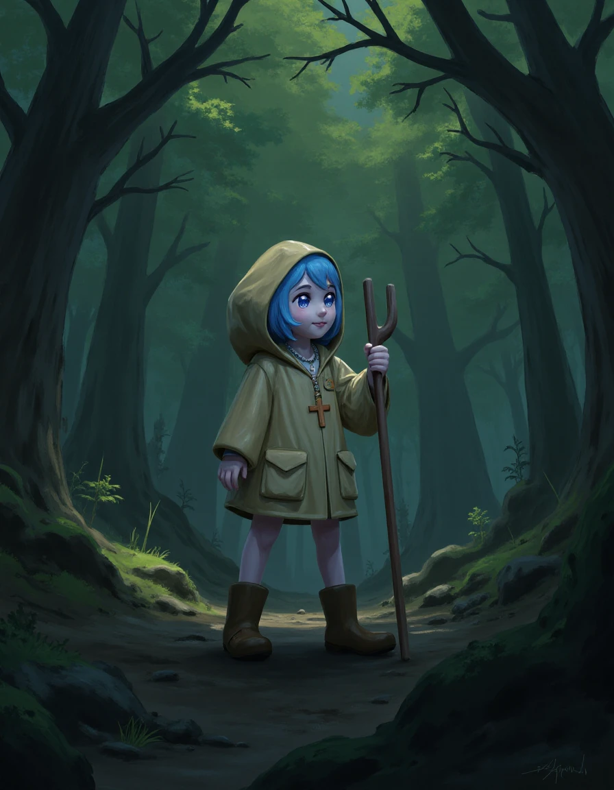 luce, anime concept art, dark fantasy, forest <lora:luce_flux:1>