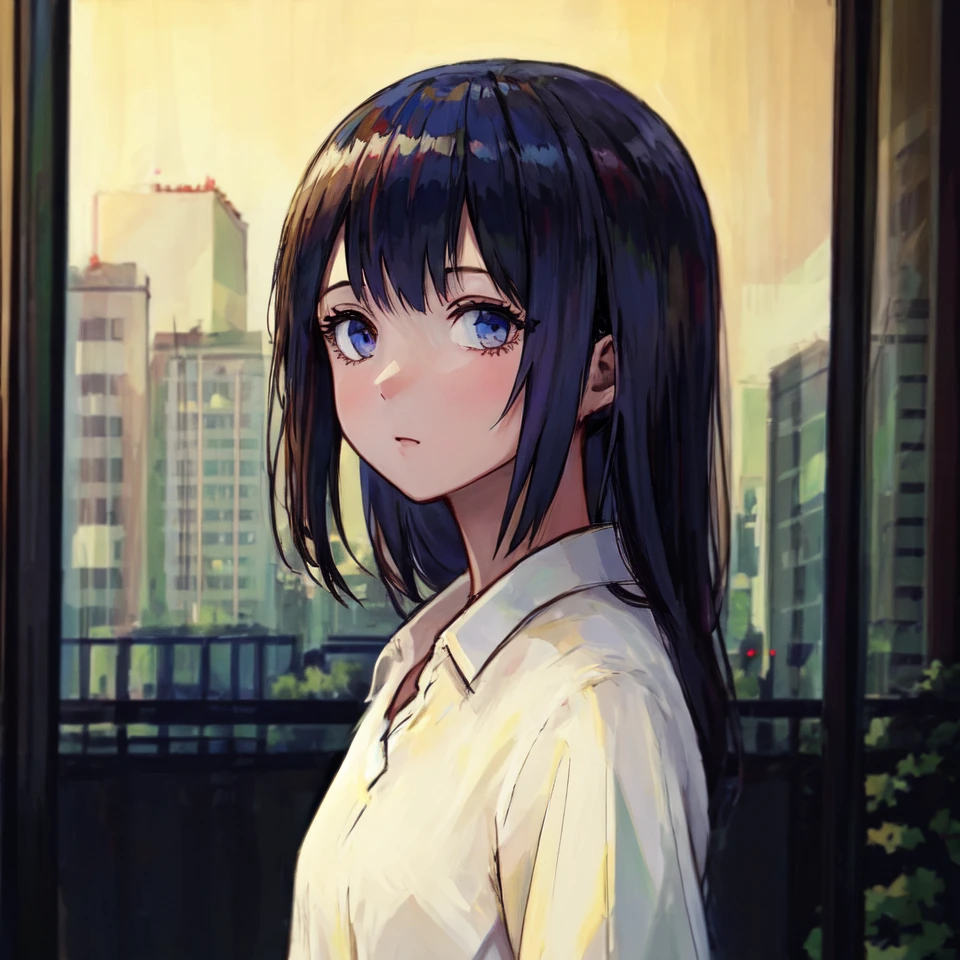 1girl, solo, facing viewer, upper body,
<lora:urban-gloom:1>,