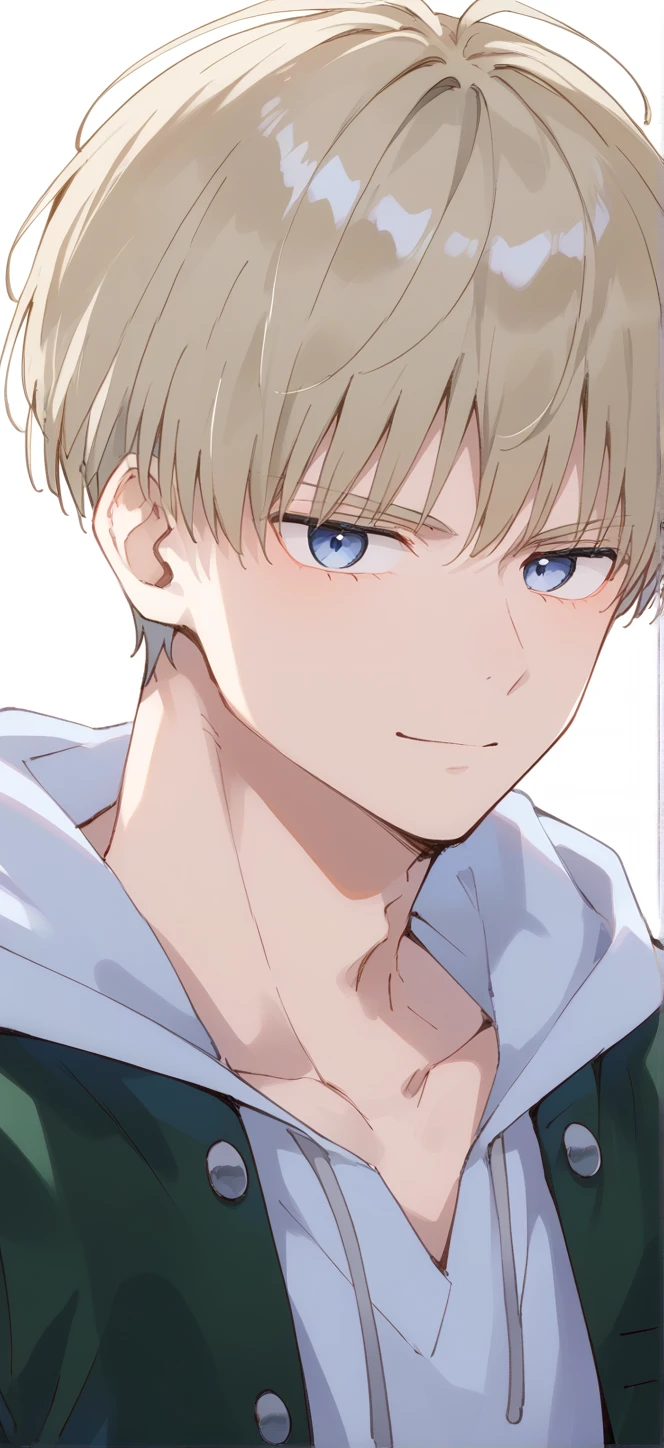 1boy,solo,male focus,kaji ren,blonde hair,short hair,blue eyes,upper_body