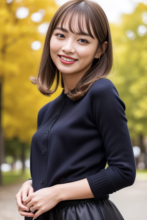 1girl,,(RAW photo, best quality), (realistic, photo-realistic:1.4), masterpiece, an extremely delicate and beautiful, extremely detailed, 2k wallpaper, Amazing, finely detail, extremely detailed CG unity 8k wallpaper, ultra-detailed, highres, soft light, beautiful detailed girl, extremely detailed eyes and face, beautiful detailed nose, beautiful detailed eyes,cinematic lighting,perfect anatomy,
(at a park), (autumn scenery),(golden gingko leaves in the background), Tokyo university, (bokeh)
(wearing blouse and jacket) (long skirt)
(various angles)
smiling (lipstick) (teeth visible)
<lora:uchidarioV3_lora:0.4> <lora:uchidariov2_lora:0.4>
<lora:chest size:-1>