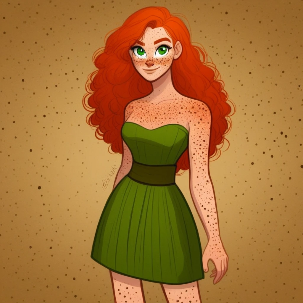 (Ginger redhead with freckles and green eyes), freckles, ginger, red hair, green eyes, redhead,