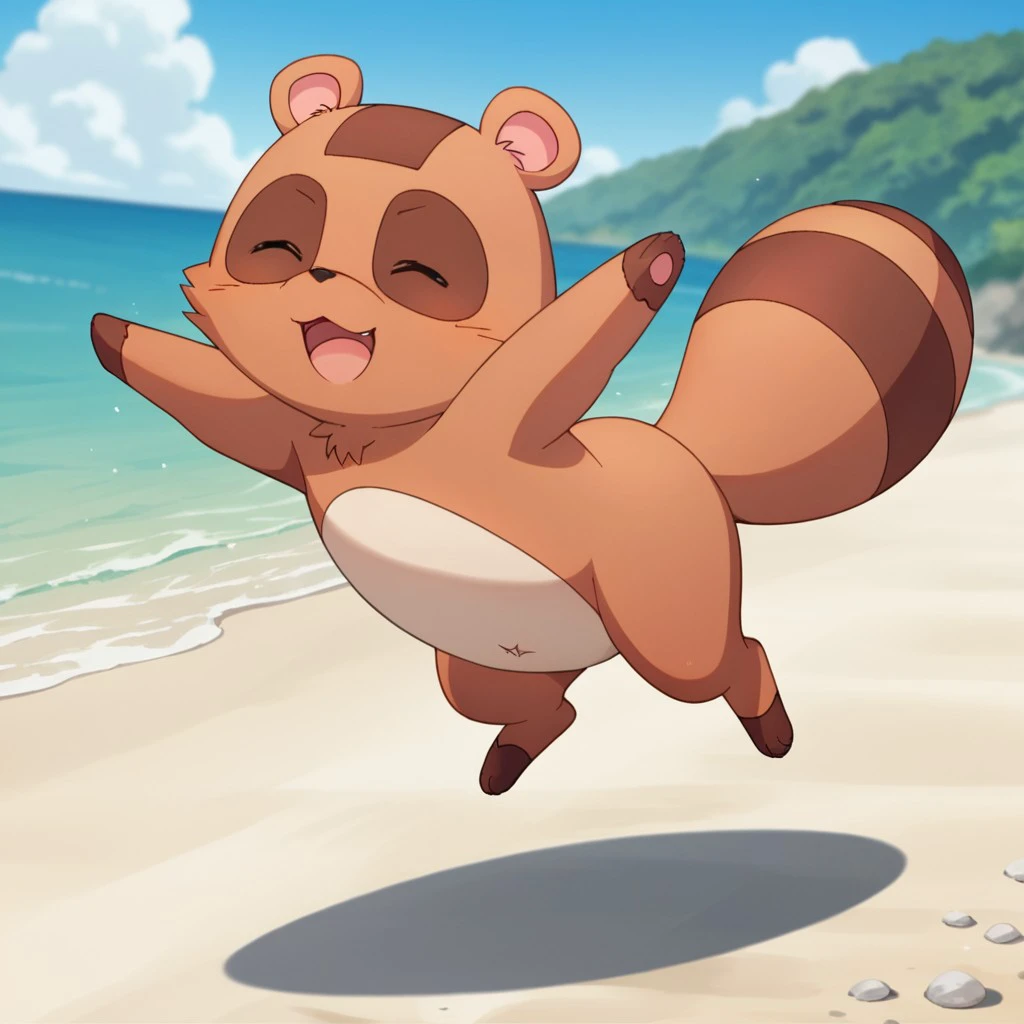 score_9, score_8_up, score_7_up, score_6_up, score_5_up, score_4_up, source_furry,mamedatan, feral, female, tanuki, brown fur, dancing, on a beach, <lora:22dad5bf-46de-4cf4-9044-4800f87d16c9:0.7>