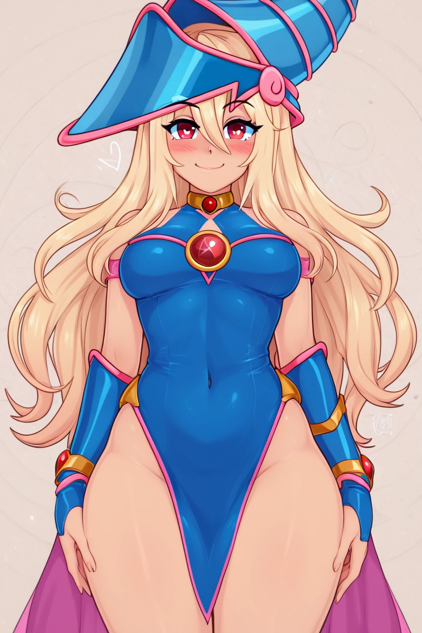 score_9, score_8_up, score_8, large breasts, (curvy), cute, eyelashes,       ,,, , ,,, zzPrismagicCitronOC, hair between eyes, red eyes, blonde hair, long hair, blue headwear, wizard hat, bare shoulders, detached sleeves, pentacle, dress, blush stickers,  <lora:Prismagic_CitronOC_PDXL:0.8>,     ,,,, BREAK, <lora:Afrobull_PDXL_v5:0.8>,  ,,, BREAK, smile, looking at viewer, closed mouth, cowboy shot,  ,,, embedding:zPDXL, Expressiveh, ,,, <lora:SDXLFaeTastic2400:0.5>, <lora:Expressive_H-000001:0.4>,