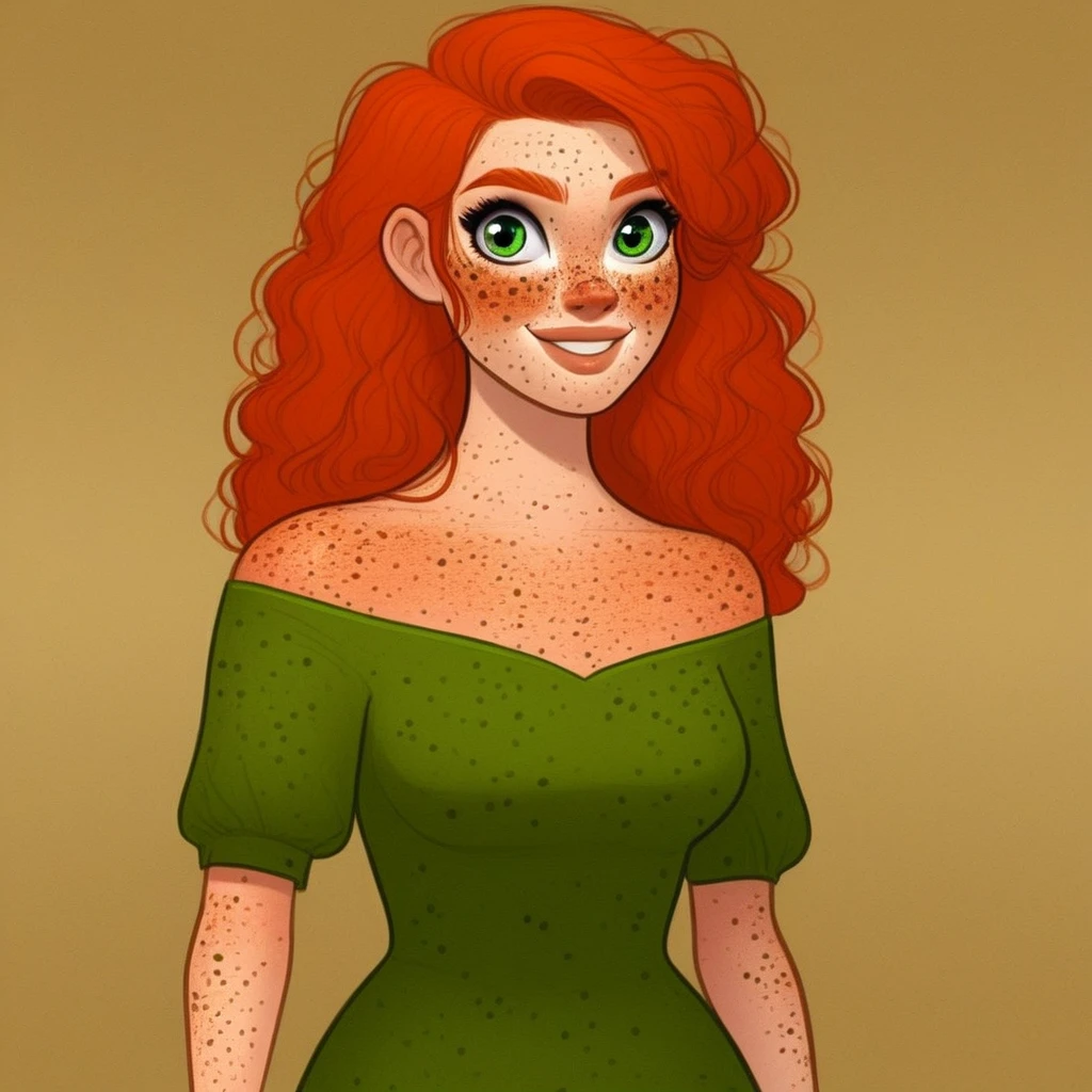 (Ginger redhead with freckles and green eyes), freckles, ginger, red hair, green eyes, redhead,