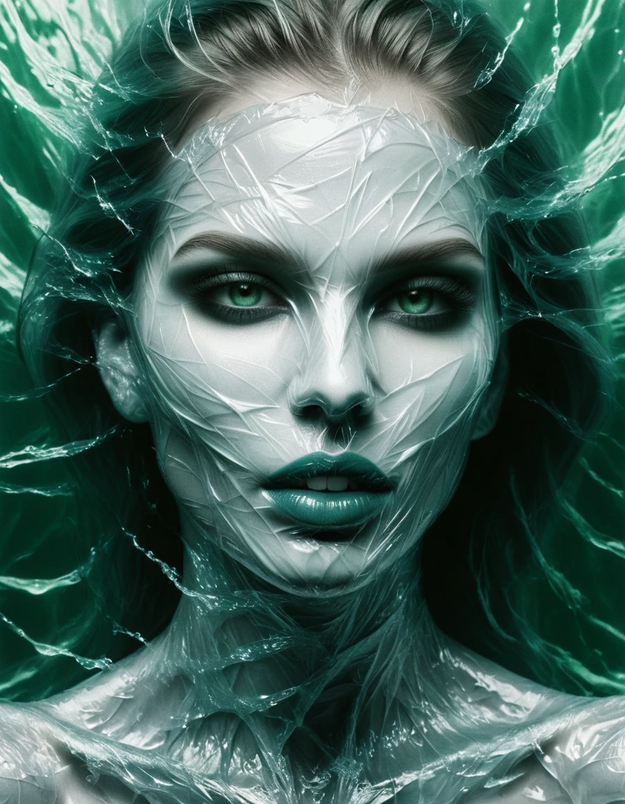 Pencil painting, wild brushwork, broad-shouldered Atomic Age (ral-trnzpwrp:1.3) , Fangs, water, soft focus, back-light, atmospheric perspective, Monochromatic electric indigo filter, Film grain, most gorgeous in the world, alluring Green eyes, <lora:ral-trnzpwrp:1>, positive emotional, fantastic aesthetic, intricate detail, epic atmosphere