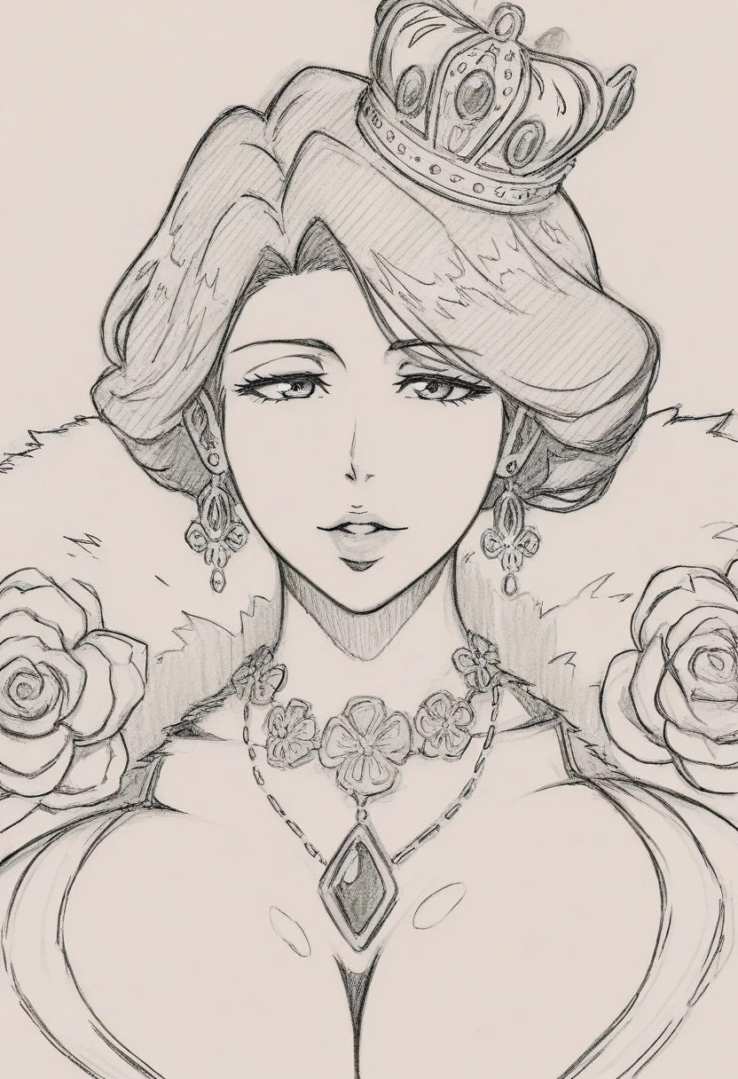 masterpiece, best quality,newest,
BREAK
1girl, mature female, looking at viewer, solo, short_hair, bangs, jewelry, flower, earrings, parted_lips, necklace, crown, gem, portrait, huge breasts, monochrome, sketch, traditional media
<lora:suruga_IllustriousXL_v1.0:0.3> <lora:Rakusakugaku_Illust:.7>