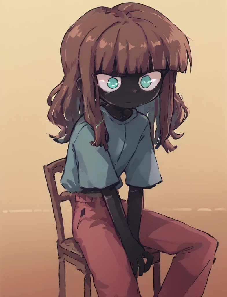 score_9, score_8_up
1boy, solo, medium hair, blunt bangs, brown hair, light blue clothes, magenta pants,  cyan eyes,  <lora:vantablack_skin:0.8>colored skin, vblkskin, black skin
 Sincere laughter,  Sitting on the edge of a chair, leaning forward 
 <lora:Orenji_v2:1.2> orenji