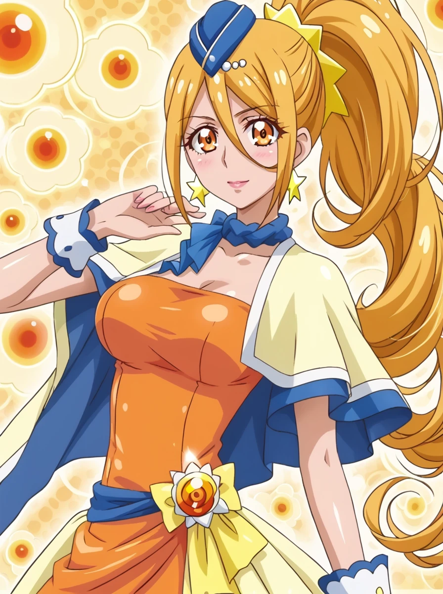 detailed background, shiny skin, posing, uncensored,
<lora:cureetoile.pony:1.0>,
cureetoile,
large breasts,