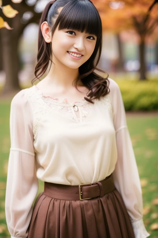 1girl,,(RAW photo, best quality), (realistic, photo-realistic:1.4), masterpiece, an extremely delicate and beautiful, extremely detailed, 2k wallpaper, Amazing, finely detail, extremely detailed CG unity 8k wallpaper, ultra-detailed, highres, soft light, beautiful detailed girl, extremely detailed eyes and face, beautiful detailed nose, beautiful detailed eyes,cinematic lighting,perfect anatomy,
(at a park), (autumn scenery),(golden gingko leaves in the background), Tokyo university, (bokeh)
(wearing blouse and jacket) (long skirt)
(various angles)
smiling
<lora:chest size:-1>
<lora:tamurayukariV2_lora:0.8>