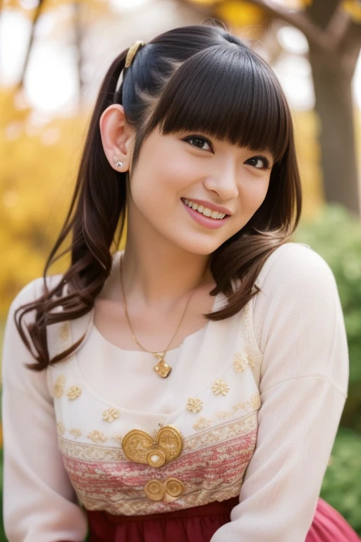 1girl,,(RAW photo, best quality), (realistic, photo-realistic:1.4), masterpiece, an extremely delicate and beautiful, extremely detailed, 2k wallpaper, Amazing, finely detail, extremely detailed CG unity 8k wallpaper, ultra-detailed, highres, soft light, beautiful detailed girl, extremely detailed eyes and face, beautiful detailed nose, beautiful detailed eyes,cinematic lighting,perfect anatomy,
(at a park), (autumn scenery),(golden gingko leaves in the background), Tokyo university, (bokeh)
(wearing blouse and jacket) (long skirt)
(various angles)
smiling
<lora:chest size:-1>
<lora:tamurayukariV2_lora:0.8>