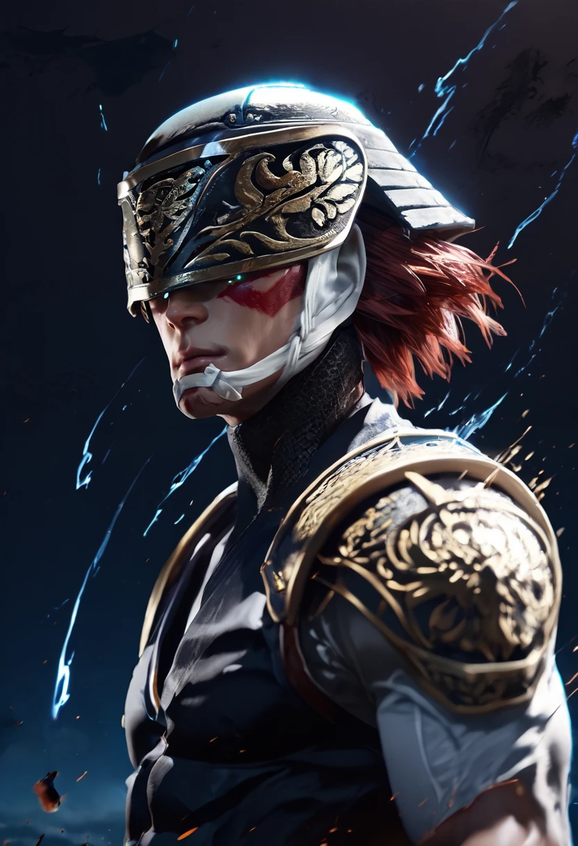 source_anime, (masterpiece), (best quality), score_9, score_8_up, score_7_up, (masterpiece:1.2), (best quality:1.3), 1boy <lora:Kotaro_Fuma_Sengoku_Basara:0.75> fkotaro_sgbs, helmet, red hair, black aura, facing viewer, muscular, pectorals, abs, portrait, topless male, upper body, dark background,, masterful composition, dynamic movement <lora:Anime Style (Vauxz) PONY:0.8>, low-key lighting, lo-fi, glow, dynamic cinematic lighting, ray_tracing, global illumination