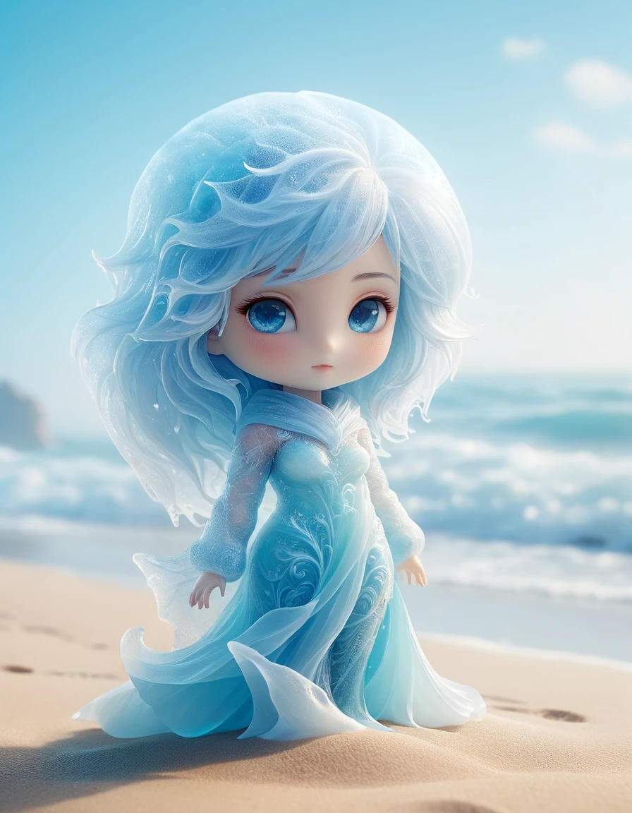 colorful Cinematic still, concept art, Chibi (ral-argl:1.1) , winter beach, Hazy conditions, <lora:ral-argl-sdxl:1>, elaborate, highly contrasted, ambient background, imposing, stunning detail, cinematic perfect intricate stunning fine detail, unique, flowing, creative