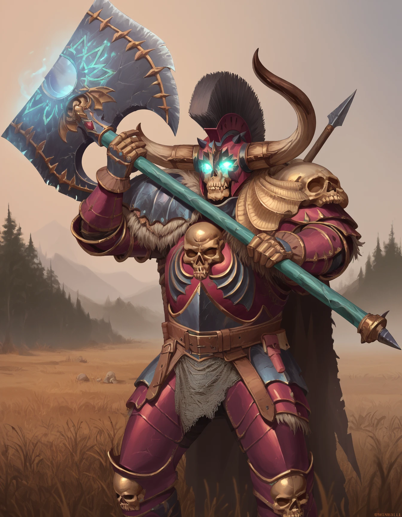 score_9, score_8_up, score_7_up, source_cartoon, 2d, nighttime, dark,
Krell, armor, horned helmet, skull, glowing eyes, holding axe,
<lora:Krell:0.8>