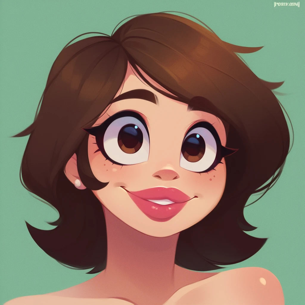 score_9,score_8_up,score_7_up, Hellen Parr, the_incredibles, brown_eyes, brown_hair, slender waist, wide hips. nude, blushing, flirting eyes, squeezing breasts together, leaning to viewer, eye contact, high quality, zPDXL3, smudgy, liu2, kyuyongeom
