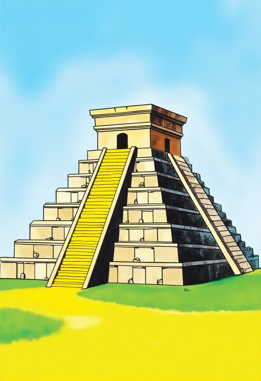 Lot3ria card, mayan pyramid