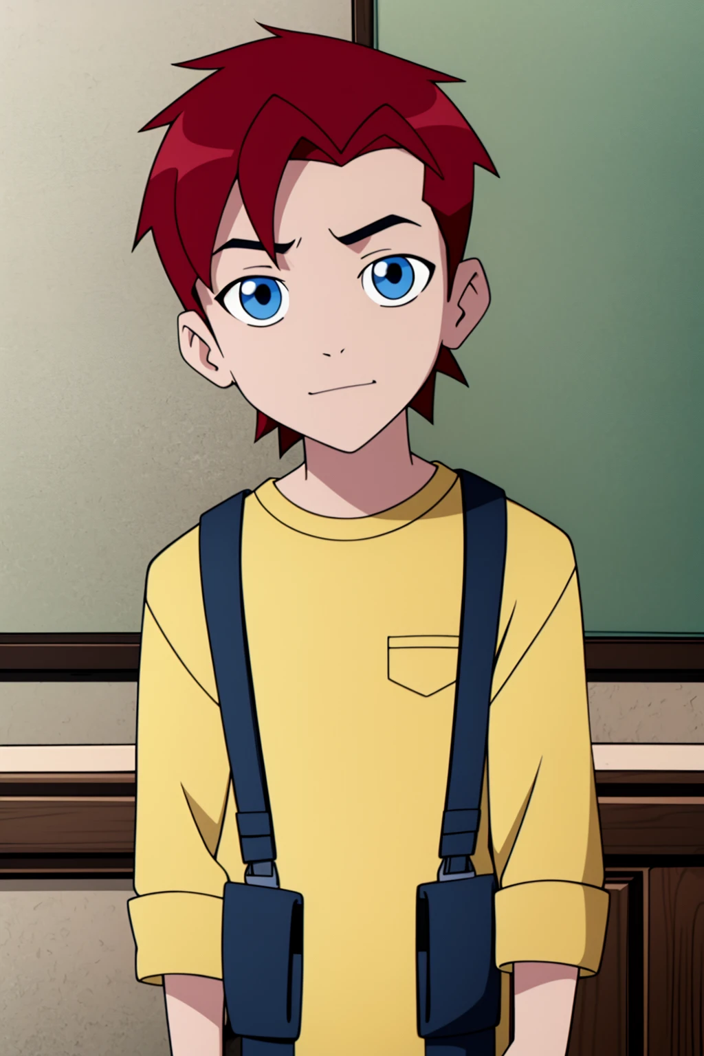 1boy,solo,red hair,blue eyes,male child,masterpiece,best quality