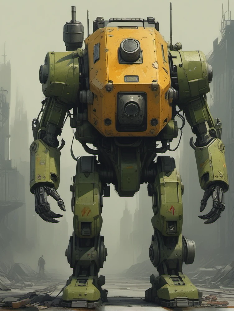 dystopian (speedpaint concept art:1.2) of (hoovering airborn flying:1.8) (ww2 themed:1.4) soviet military green, eroded( filthy rusty,:1.2) Robotic Exoskeleton by (Yuri Shwedoff:1.3). (matte:1.3) oilpainting gouache <lora:ematamech:0.5>