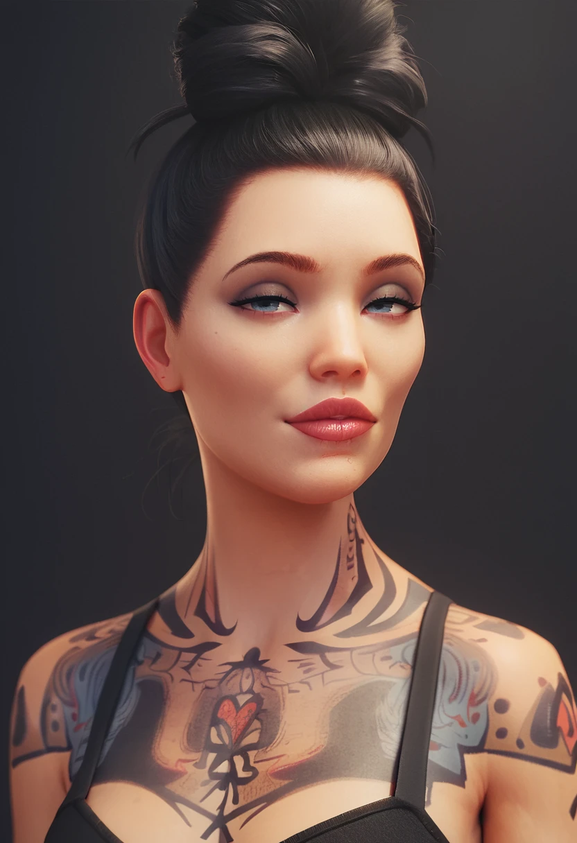 Give me a neck tattoo stencil