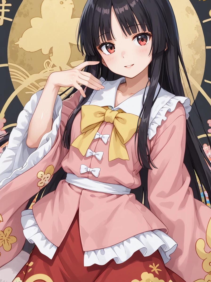 A tragic historical drama in 8k live-action style: Beautiful palace secrets　Beautiful 10 year old Chinese Kung Fu girl princess with short black hair is made to wear red flower print shiny pants exposing her pussy for pooping　Gorgeous embroidery, Ultra glossy, She is wearing shiny red long sleeve floral pajamas....　　　