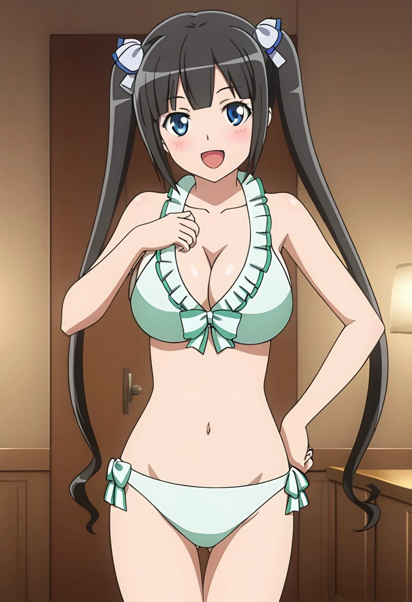 Gochiusa S1E8 Chiya's pink bikini / ごちうさ 第1期8話千夜の緑の水着衣装 Pony