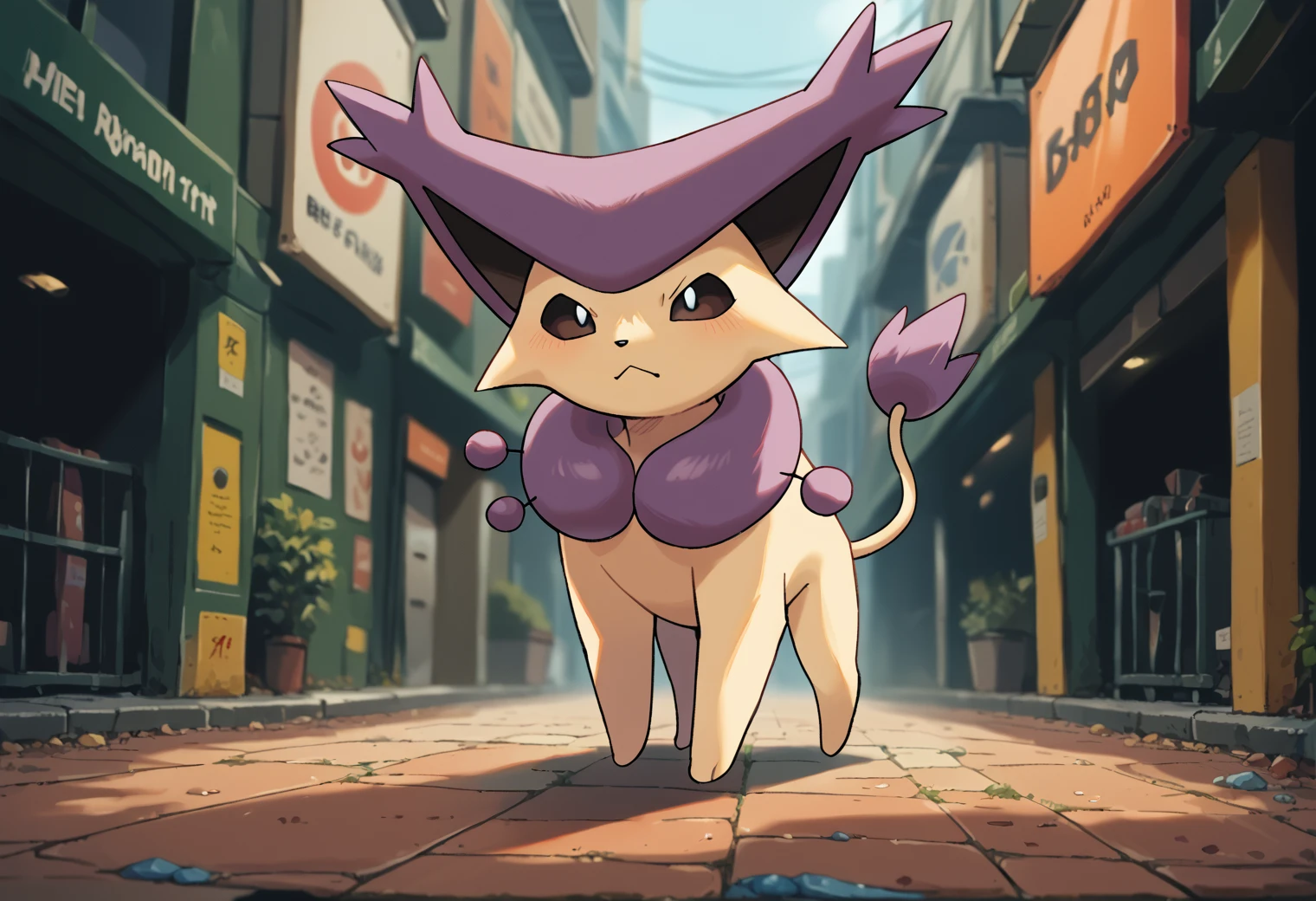 score_9, score_8_up, score_7_up, score_6_up, source_furry, dof, full-length portrait, solo, blurred background,  <lora:POKEMON_DELCATTY:1> delcatty, pokemon (creature), feral, <lora:KenSugimoriPony:0.4> ken sugimori, <lora:pokemon_r1:0.2> pks, pokemon, dynamic angle, cinematic, motion lines, action pose, dof, rimlight, detailed, highres,