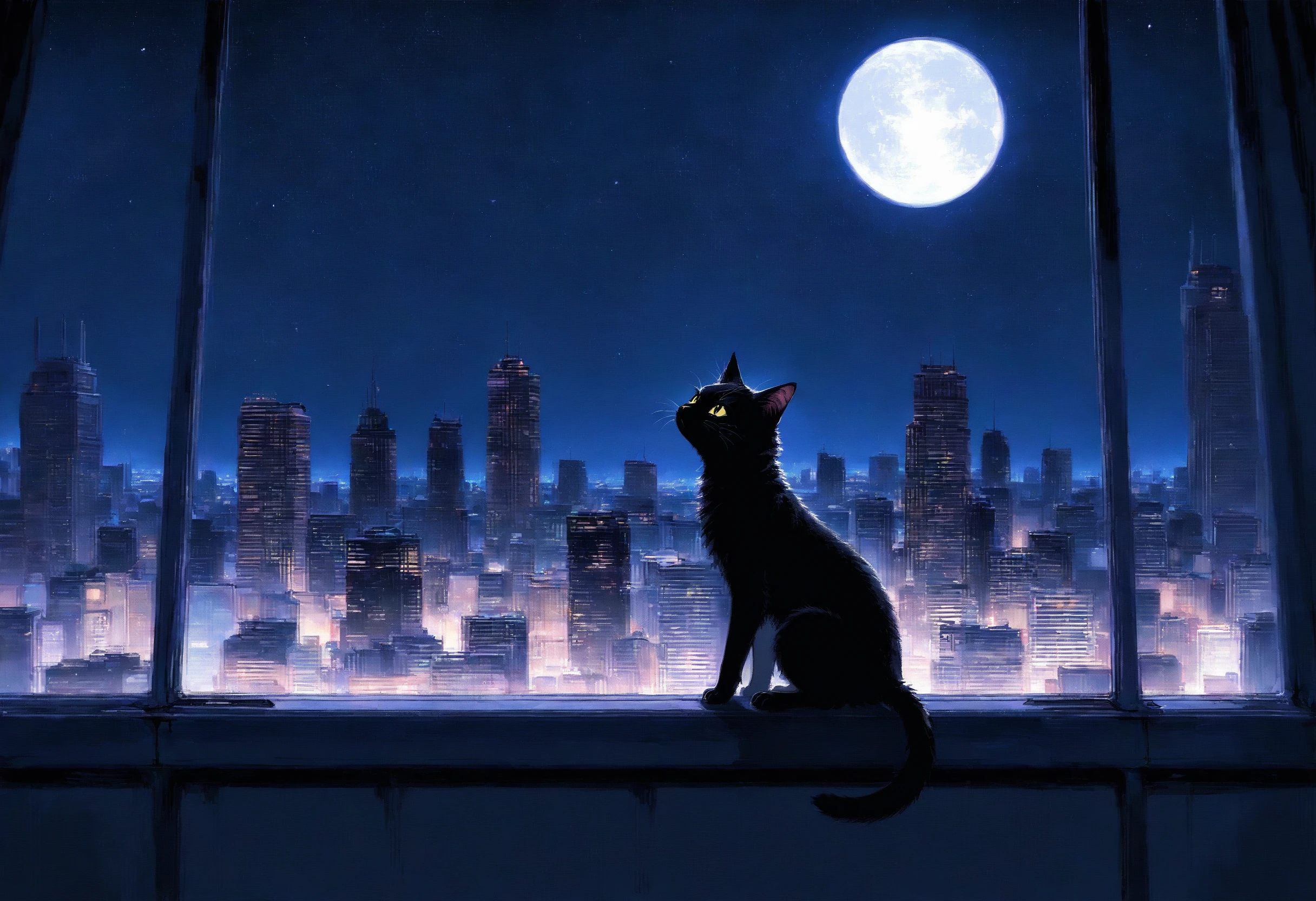 score_9, score_8_up, score_7_up, source_anime, cityscape, night, <lora:Armist_Mon-Mon:0.8>, solo cat, moon, starry sky, no humans, window