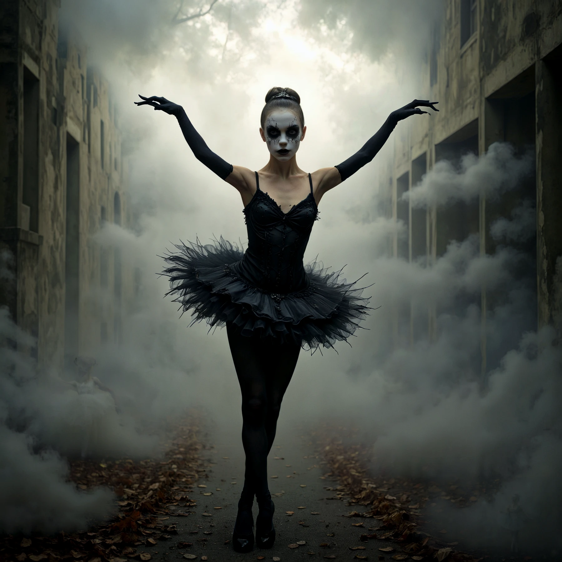 A Halloween Ballerina.

<lora:Nightmare01a_CE_SDXL_64x32x220x2bOT:0.8> nghtmrCE_Style