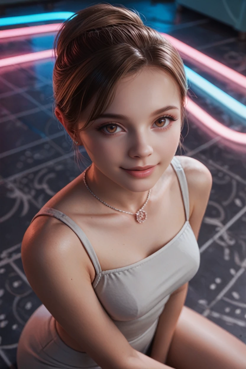 score_9, score_8_up, score_7_up,
<lora:RORJennifer:0.8>
RORJennifer, 1girl, brown hair, brown eyes, looking at viewer, dancing in a empty disco floor, smiling, with pink and blue neon lights, at night in Tokyo, cinematic light