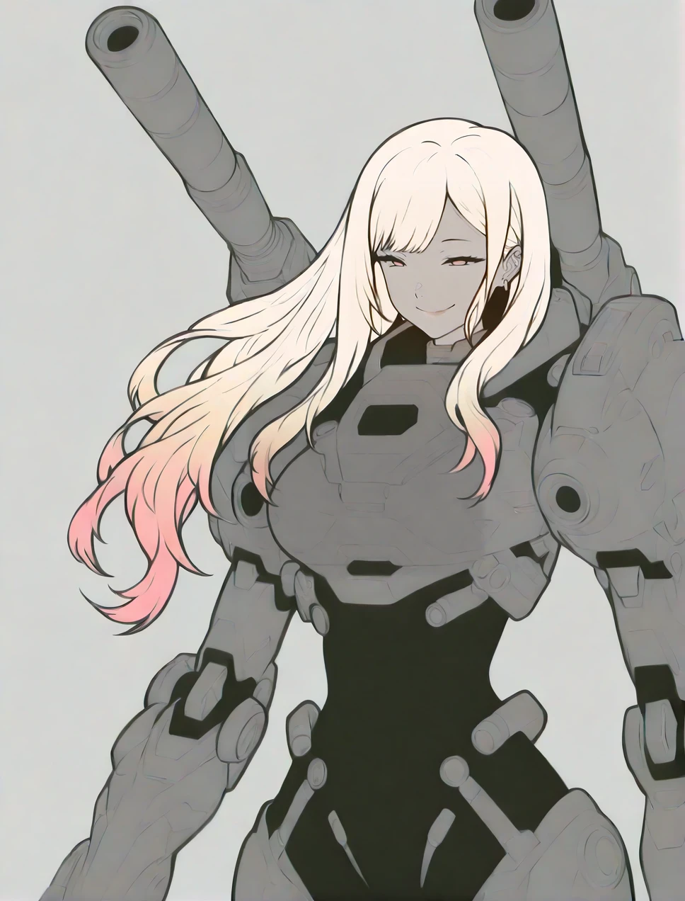 Masterpiece,best quality, 1girl,solo,smile,long hair,vector art,cowboy shot,((Marin Kitagawa)),gradient blonde hair,lineart,limited color palette,shoulder cannon,
Parrley_armor, a woman in a suit of armor,with lights on ,wearing Parrley_armor, big bulky futuristic armor
 <lora:edgArmoredIllustrious:1>
 <lora:edgIllustriousXL_Flatstylelr:0.75>