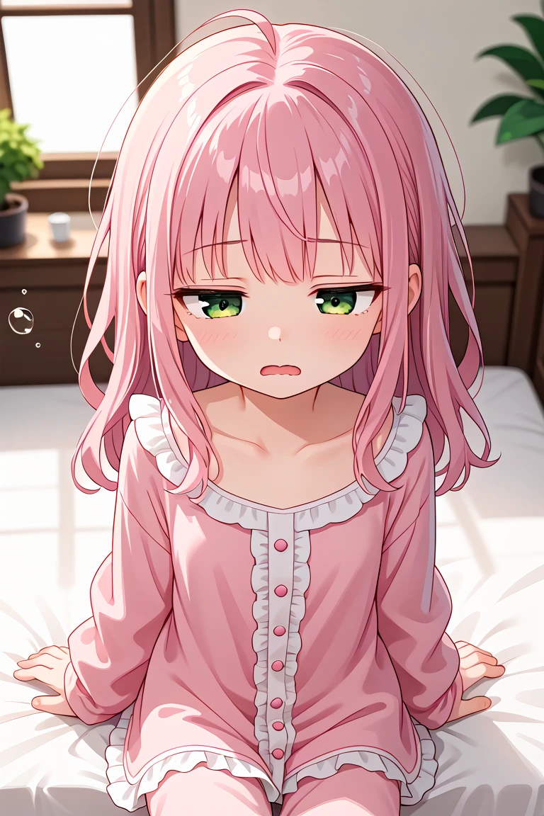(((full body))), (((pnkserafuku))), (highest quality:1.2), alone, 1 girl, kotonoha akane, ((pink hair)), smile, looking at the viewer, hair ribbon, (((spread legs onbed))),(((vaginal,sex))),(((cum in pussy))),(((from above))), (((lying on bed))),(((white bed sheet))),(((lie on the pillow))),(((perfect anatomy))),(masterpiece:1.0),(Highest_quality:1.0),detailed,highly detailed,ultra detailed,extremely detailed CG,super high resolution,4k,super detailed, photograph,high resolution,8K,HDR,Highly detailed CG Unity 8k wallpaper,super detailed skin,detailed beautiful eyes,detailed beautiful face,detailed beautiful face and eyes,very detailed background,perfect,lighting,colorful, bright_front_face_lighting,shiny skin,(highly detailed background),looking at the viewer,(Focus on her face), solo, upper body, looking at viewer, upper angle, perfect quality, good quality, masterpiece, HDR, UHD missionary position,masterpiece,best quality,detailed,highly detailed,ultra detailed,extremely detailed CG,high resolution,8K,super detailed skin, ((detailed beautiful eyes)),detailed beautiful face,detailed beautiful face and eyes,very detailed background,highly detailed background,(front view),(((super big breasts))),looking at viewer,The girl's breasts aren't exposed at all., You can clearly see that she has very large breasts.,((kawaii)),((orgasm face)),