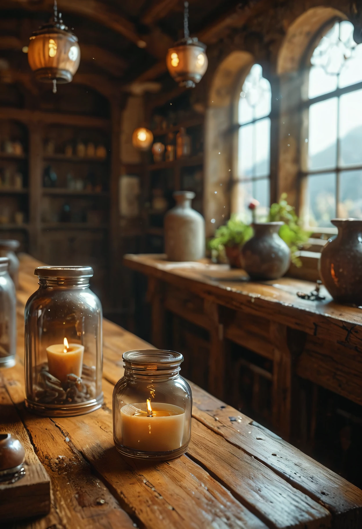 score_9, score_8_up, score_7_up, interior, scenery, forniture, tavern, jar close-up, medieval fantasy, cozy, highly detailed, film grain, <lora:zy_Realism_Enhancer_v1:0.75>