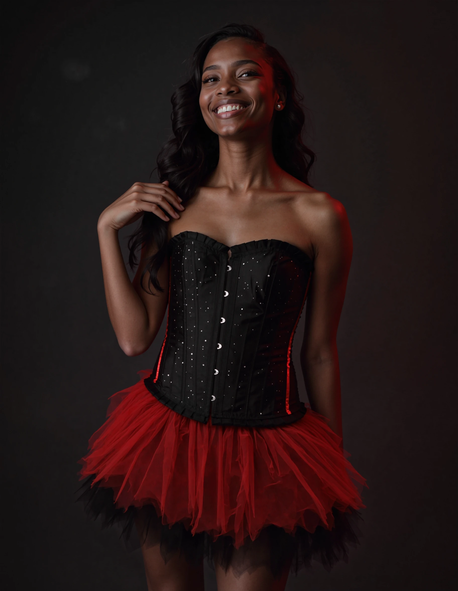 Black Red Tutu Skirt Corset | Pony, Flux Flux.1 D v1.0