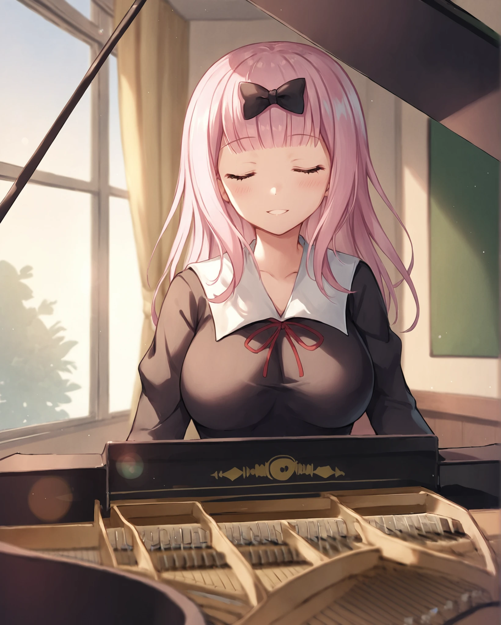 Playing piano front view V1