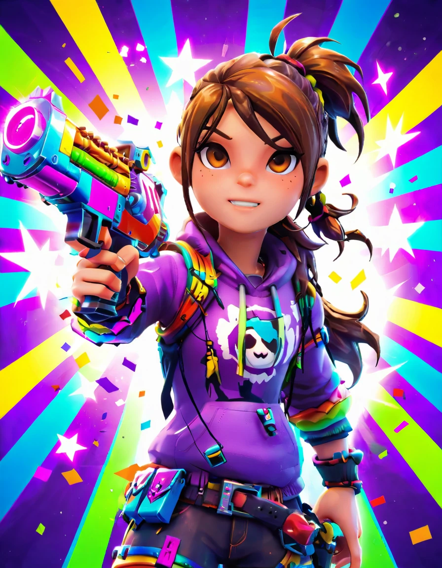 Fortnite Art Style, <lora:xlcarolism:1> , <lora:fhanddetailxl:1>,  <lora:hand 5.5:1.5> , <lora:add-detail-xl:1.5>, , 3D cartoon, colorful, Fortnite Art Style