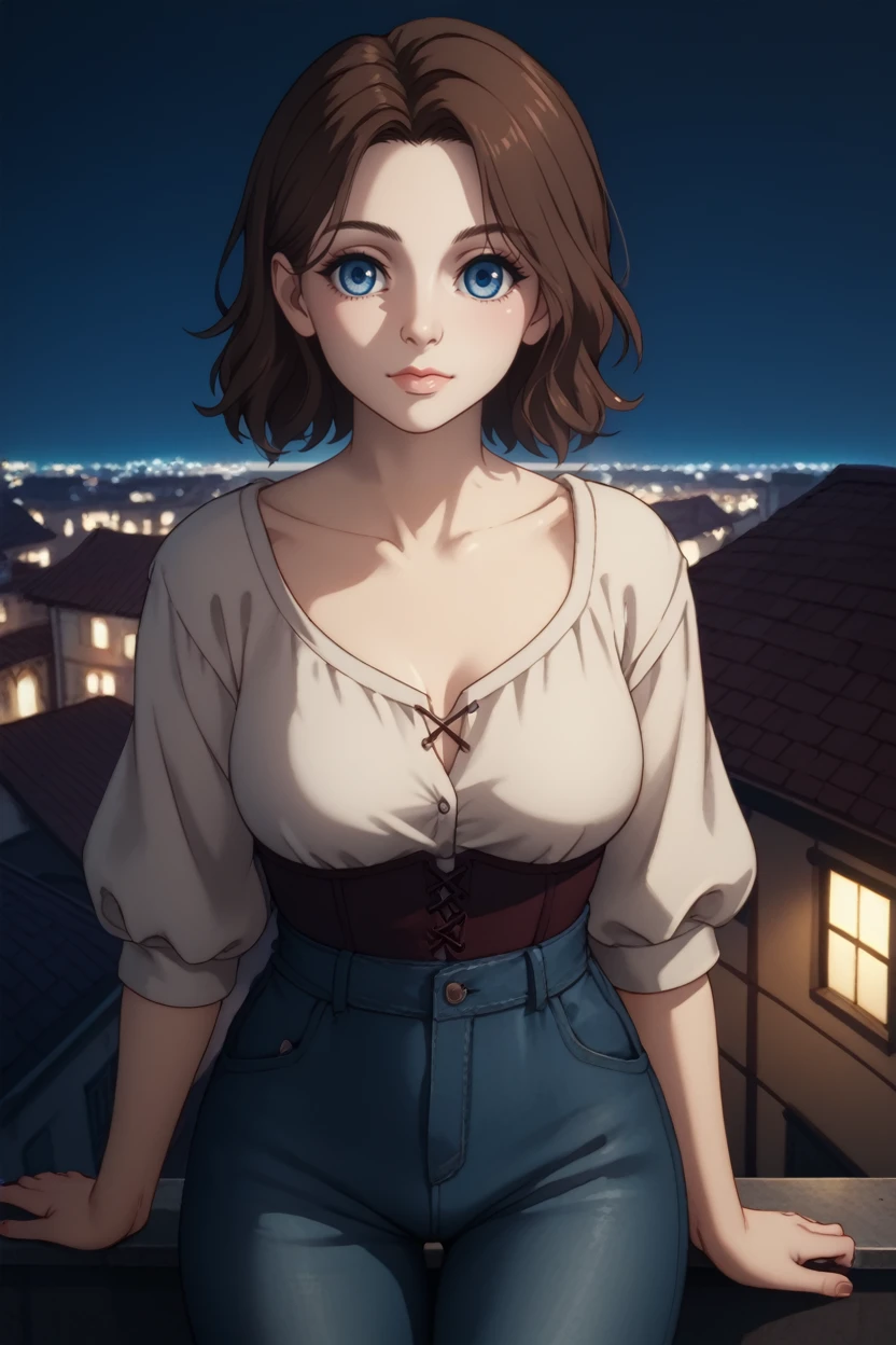 score_9, score_8_up, score_7_up, score_6_up
<lora:DD2Ulrika:0.8>
DD2Ulrika, 1girl, brown hair, blue eyes, looking at viewer, overlooking the city from a rooftop bar at night, cute outfit, standing